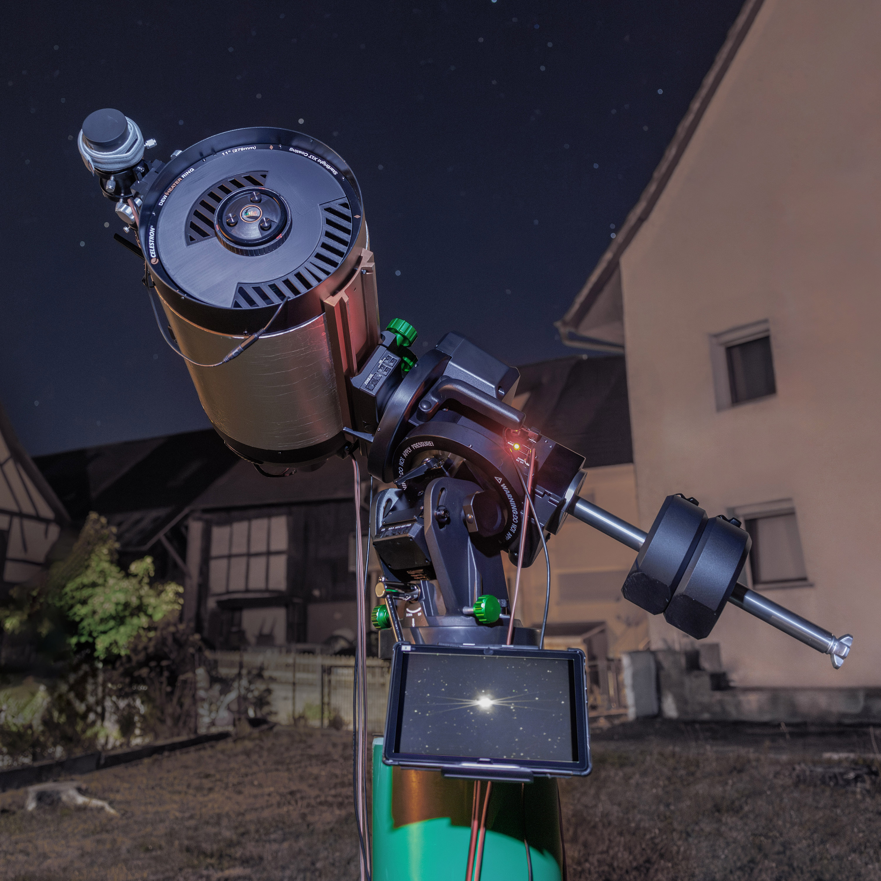 Tri-Bahtinovmaske am Schmidt Cassegrain C11 EdgeHD