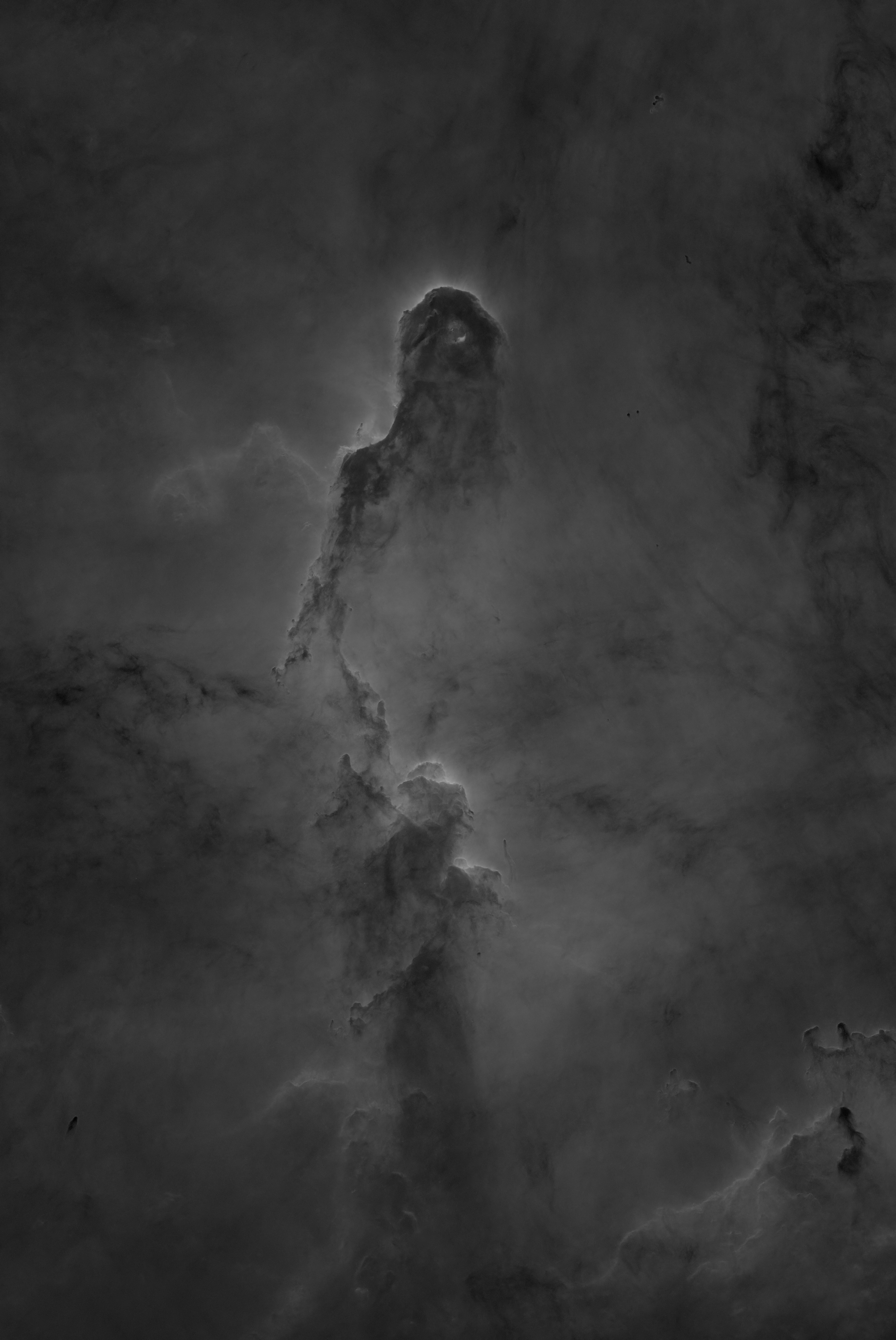 H-alpha-Kanal des Elefantenrüsselnebels IC 1396A