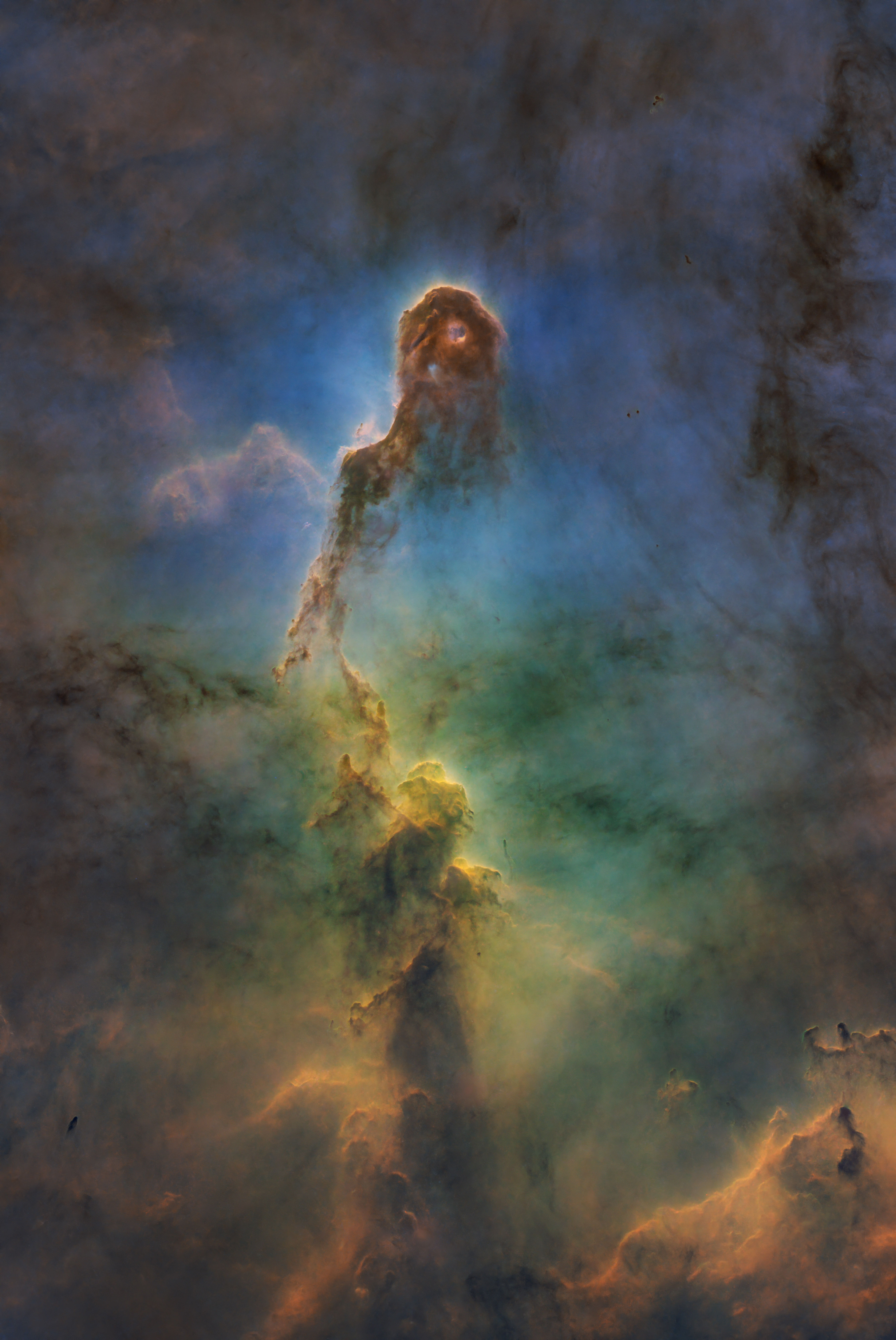 Sternlose SHO-Darstellung des Elefantenrüsselnebels IC 1396A