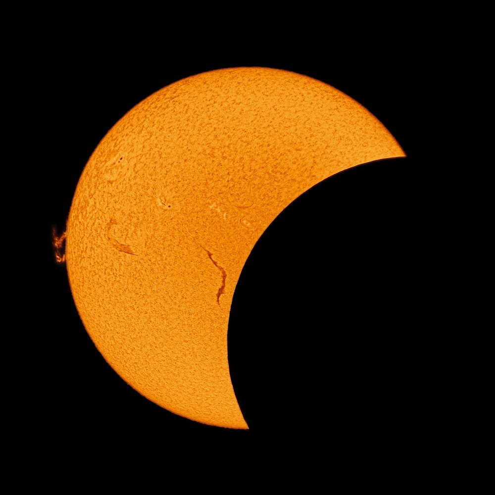 Sonnenfinsternis am 12. August 2026 im Sonnenuntergang